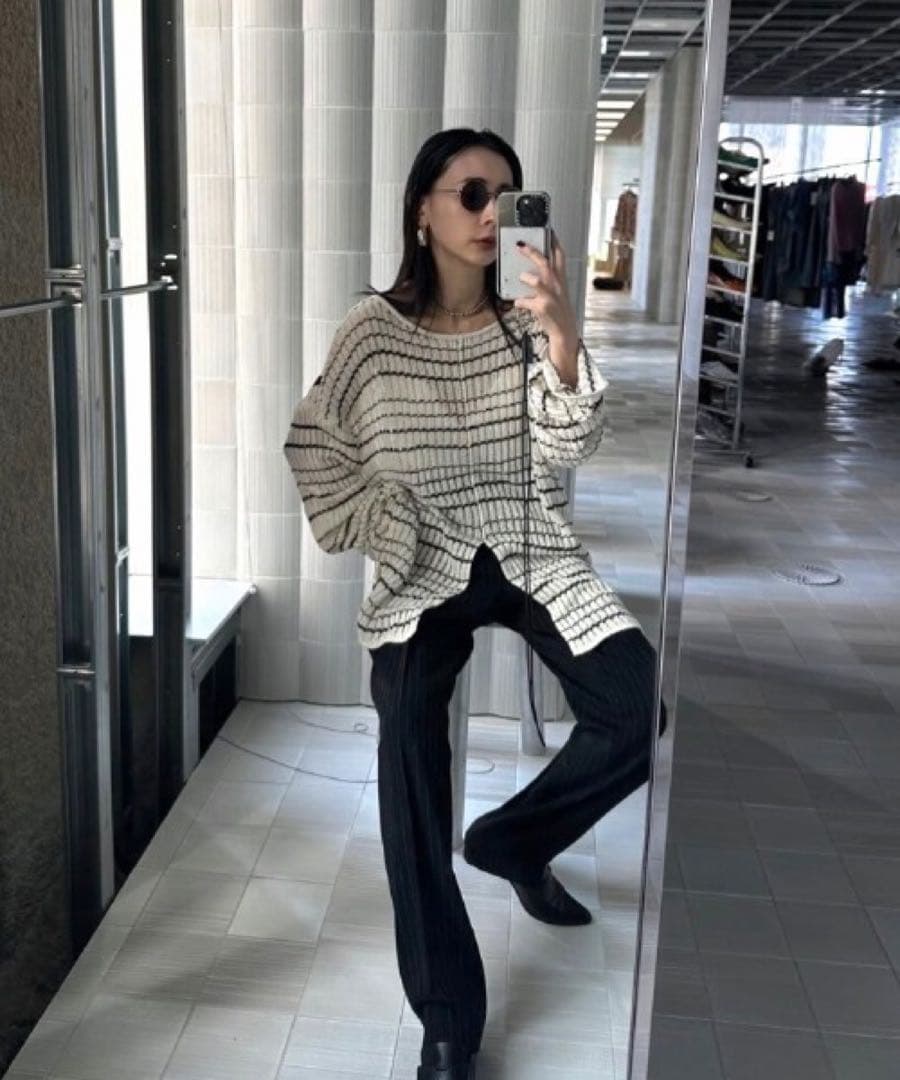 トップス Ameri 2WAY LOOSE KNIT TOP