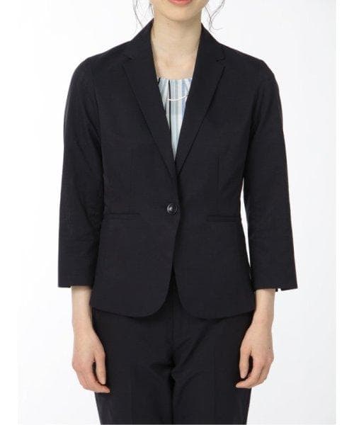 TAKA-Q(タカキュー) スーツパンツセット 7分袖ジャケット＋パンツ 紺