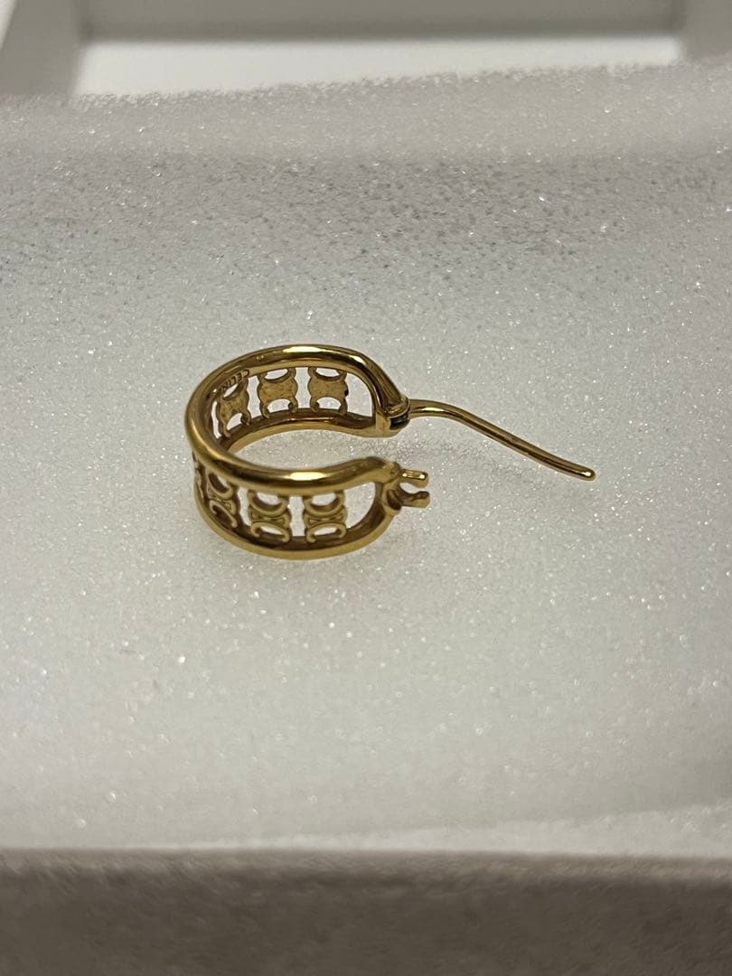 【片耳のみ】CELINEセリーヌ トリオンフ マルチフープピアスゴールド