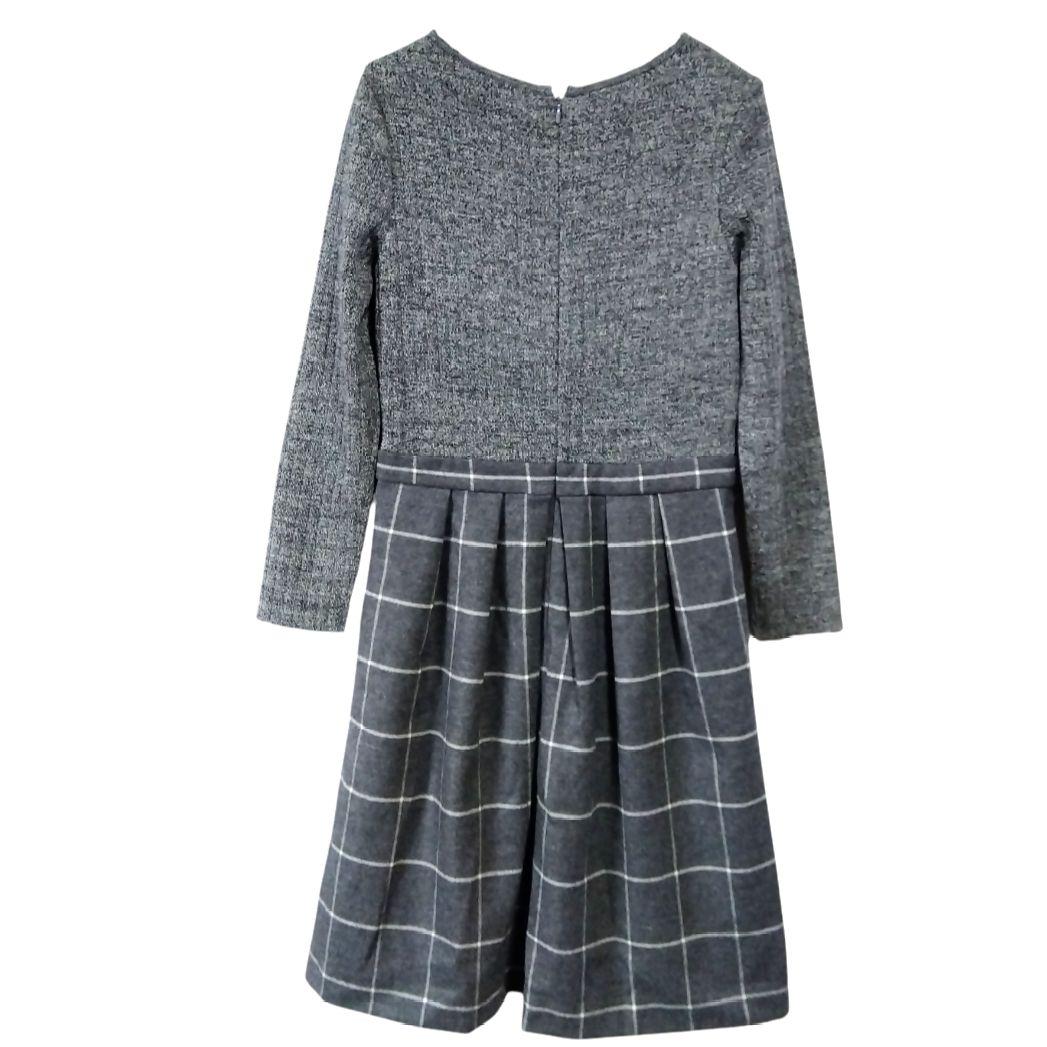 未使用品　オースチンリード　切り替えワンピース　ウール　38　ベルト付き