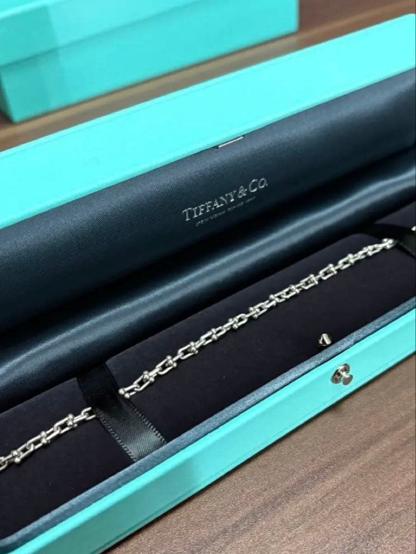 美品　ティファニー　ハードウェア　マイクロリンク　ブレスレット　TIFFAN