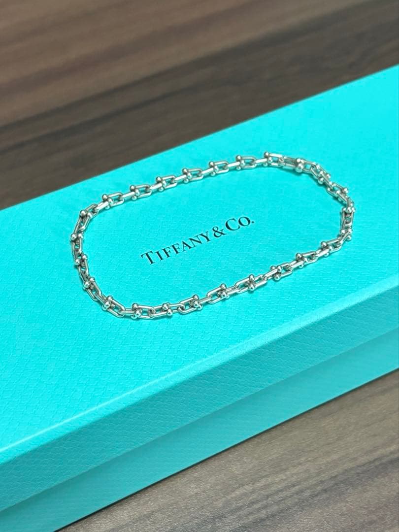 美品　ティファニー　ハードウェア　マイクロリンク　ブレスレット　TIFFAN