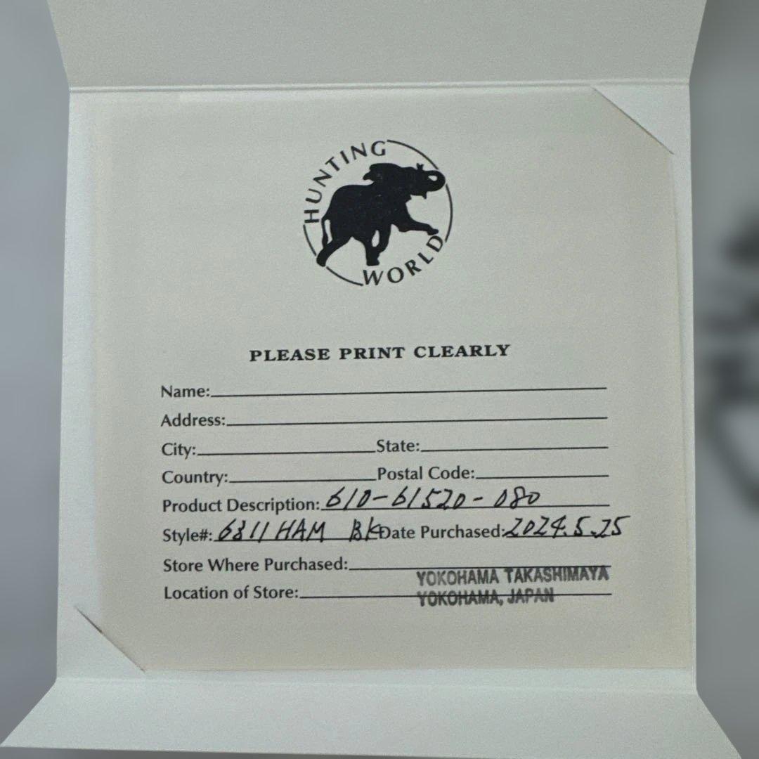 HUNTING WORLD ブラック トートバッグ