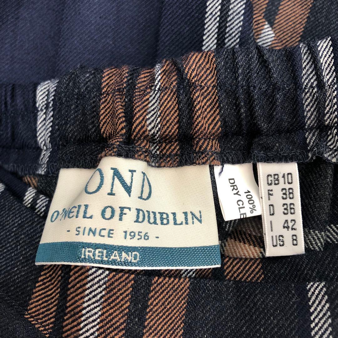 O’NEIL of DUBLIN キルトスカート ロング BARROW ネイビー