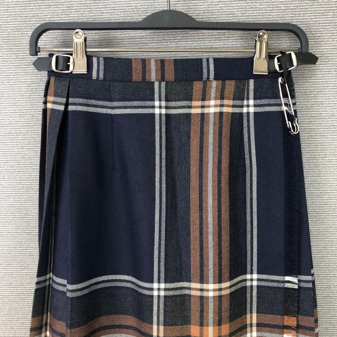 O’NEIL of DUBLIN キルトスカート ロング BARROW ネイビー