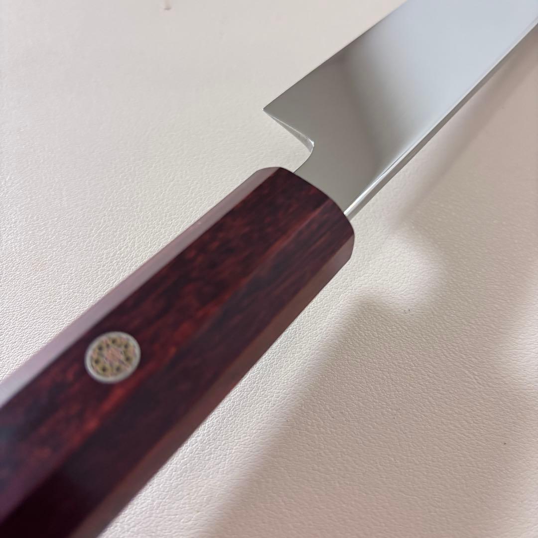 270mm 柳刃包丁 鏡面　紫檀八角柄 刺身包丁 「全鋼」'ᙀ