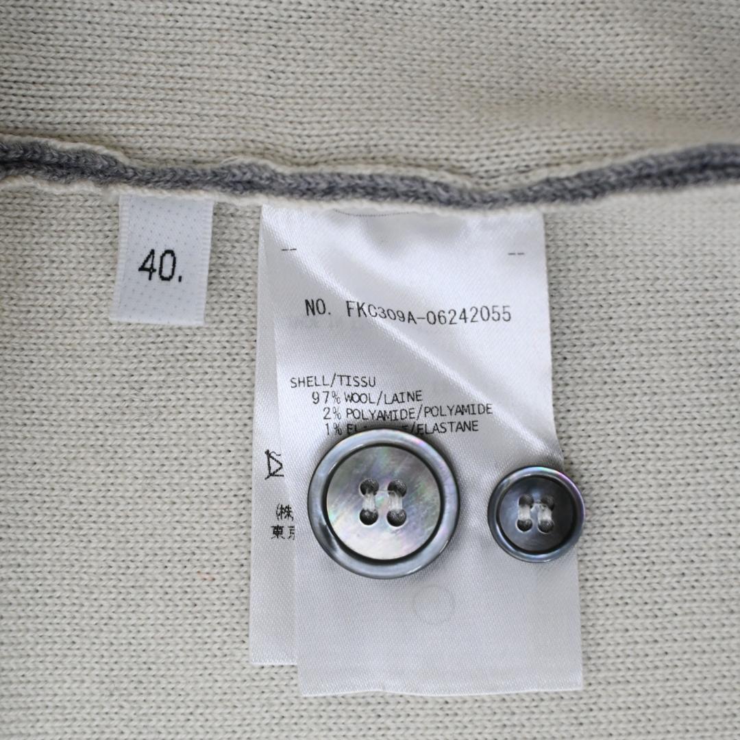 □ 44611★年 トムブラウン ドルフィンカーディガン ライトグレー 40\"