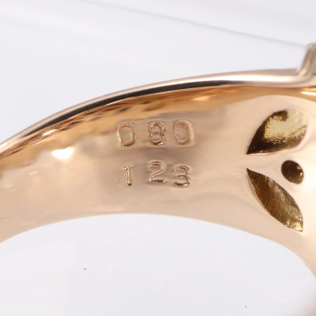 ポンテヴェキオ　K18PGピンクサファイア・ダイヤモンドリング　Size10