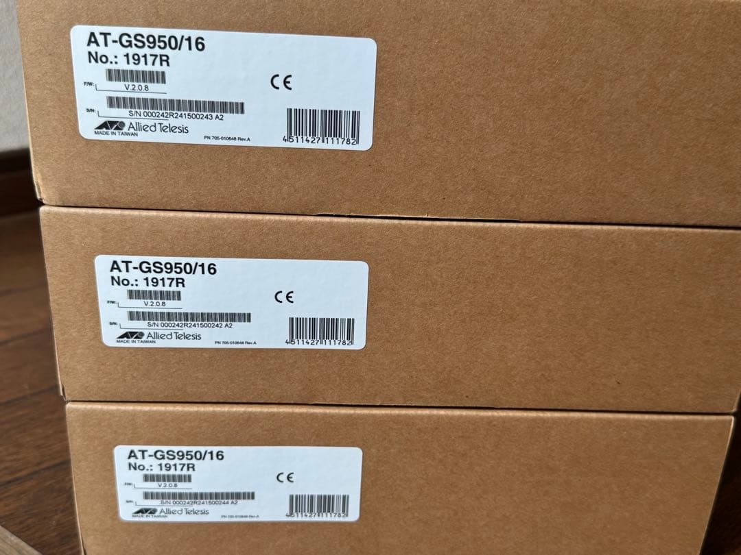 アライドテレシス 1917R [AT-GS950/16] 3台セット