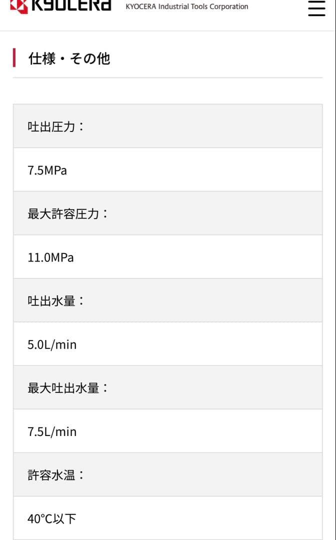 KYOCERA 高圧洗浄機 AJP-1630SP
