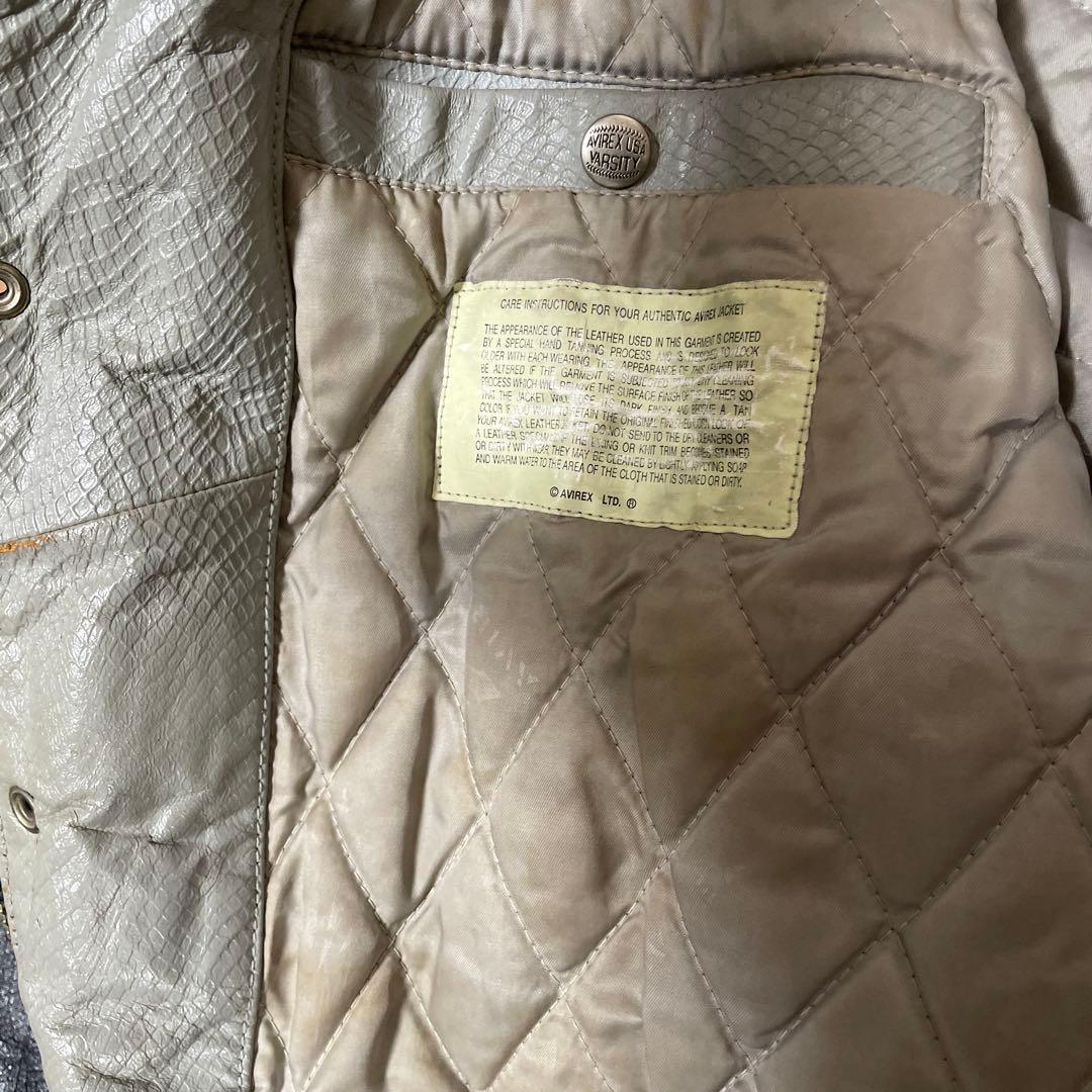 AVIREX Snacksの本革レザージャケット