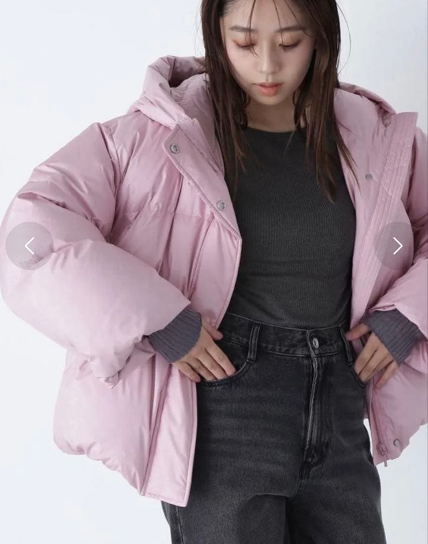 極美品！ナチュラルビューティーベーシック　ショートダウンフェザージャケット