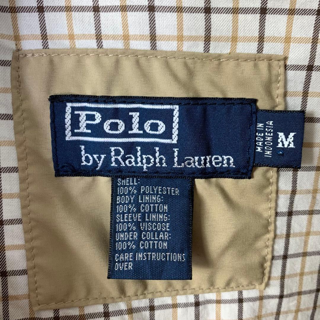 美品 ポロバイラルフローレン スイングトップ M ベージュ ポリエステル 刺繍