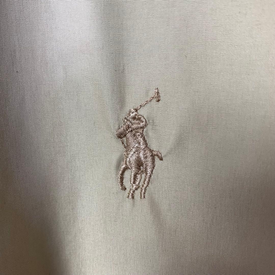 美品 ポロバイラルフローレン スイングトップ M ベージュ ポリエステル 刺繍