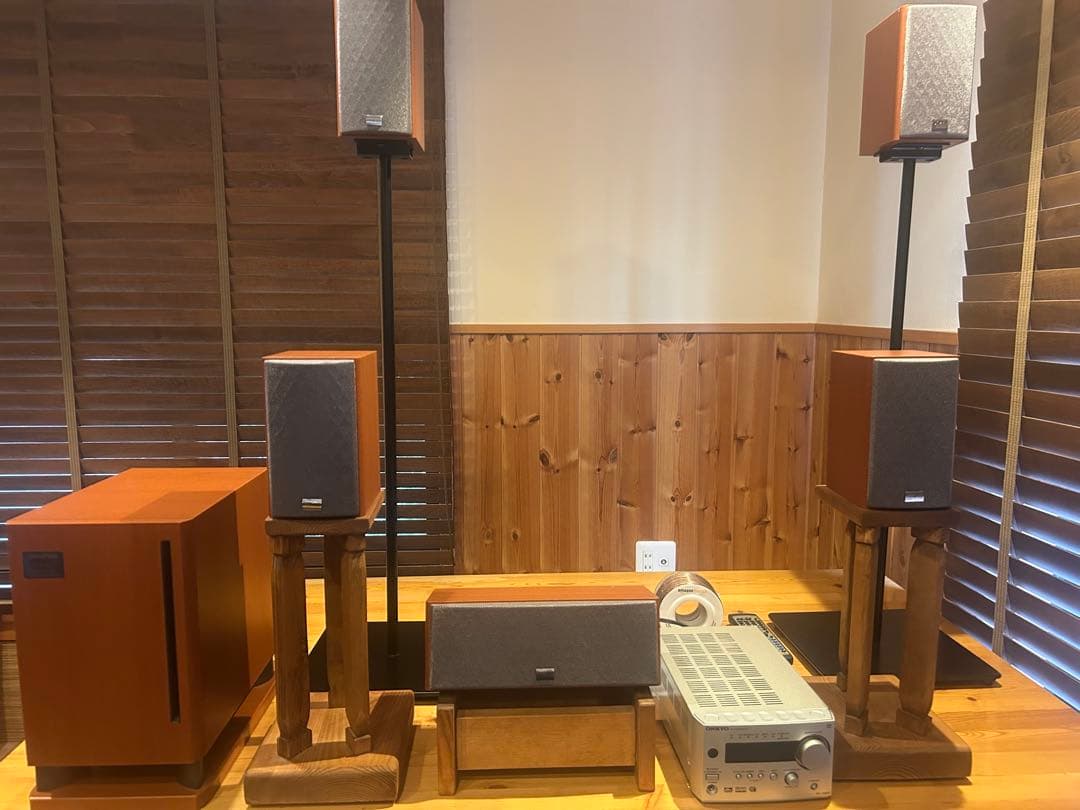 BASE-V15X 5.1chと AS-75Hと ハンドメイドスピーカースタンド