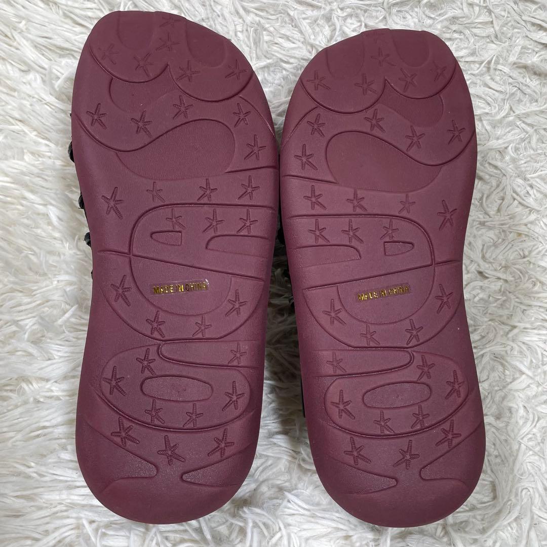 エスタシオン　未使用級　グルグルモチーフ 2wayサボサンダル　レザー　L 黒