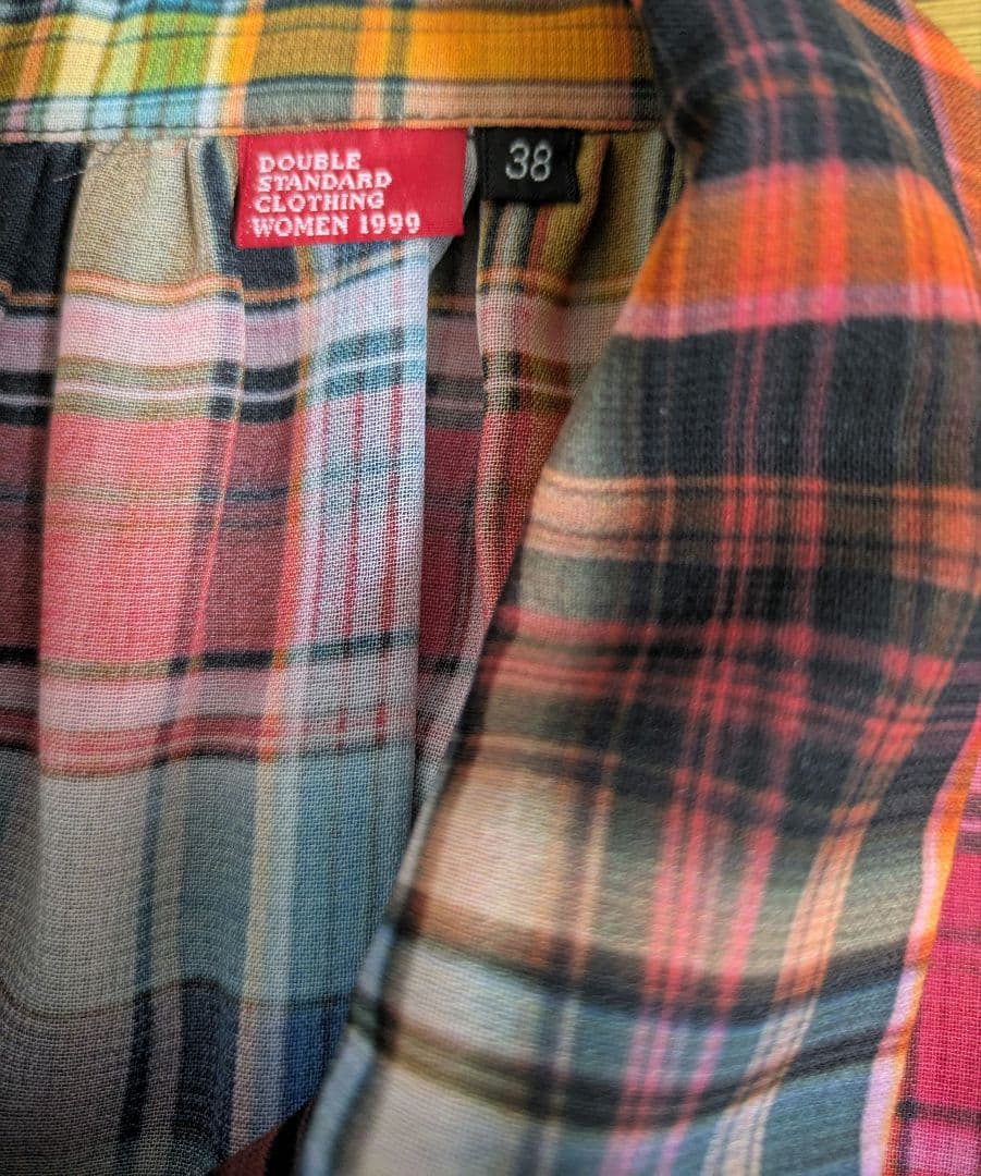DOUBLE STANDARD CLOTHING ミックスチェックブラウス 38