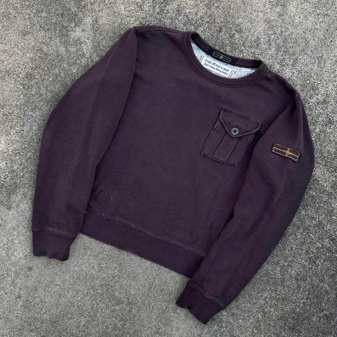 希少 08年 ストーンアイランド 短丈 ガーメント スウェット トレーナー