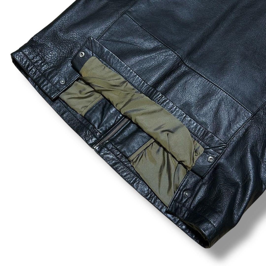 WILSONS LEATHER 本革 カーコート シボ革 海外Lサイズ