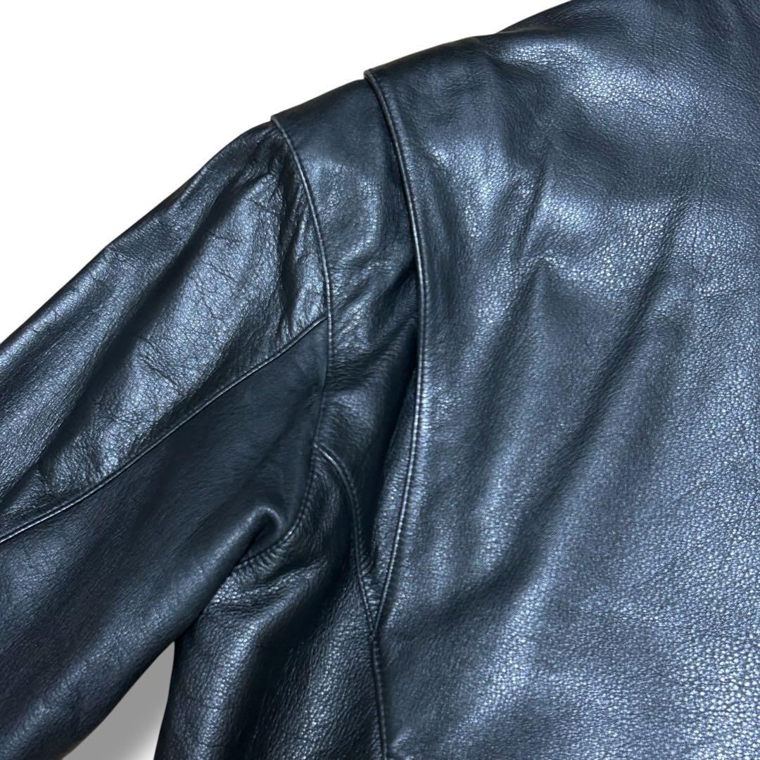 WILSONS LEATHER 本革 カーコート シボ革 海外Lサイズ