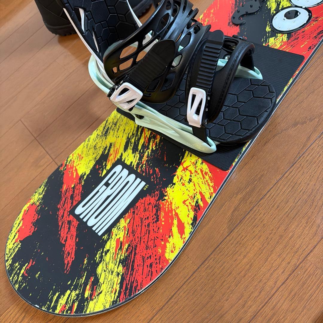 【美品】バートン キッズ スノーボード 3点 板:120cm、ブーツ：24cm