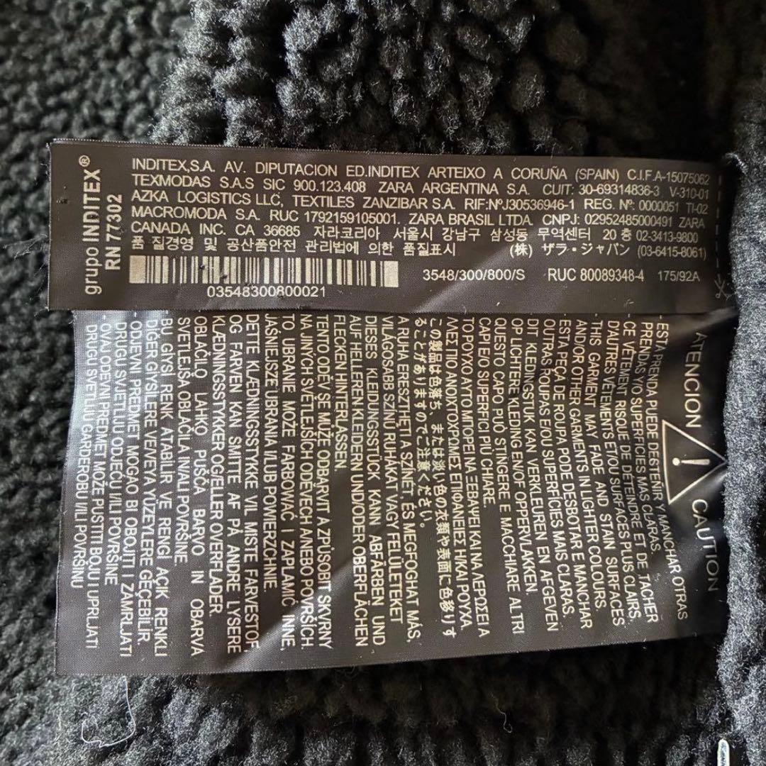 ZARA　ザラフェイクムートン　ダブルライダース　ボアジャケット　ブラック