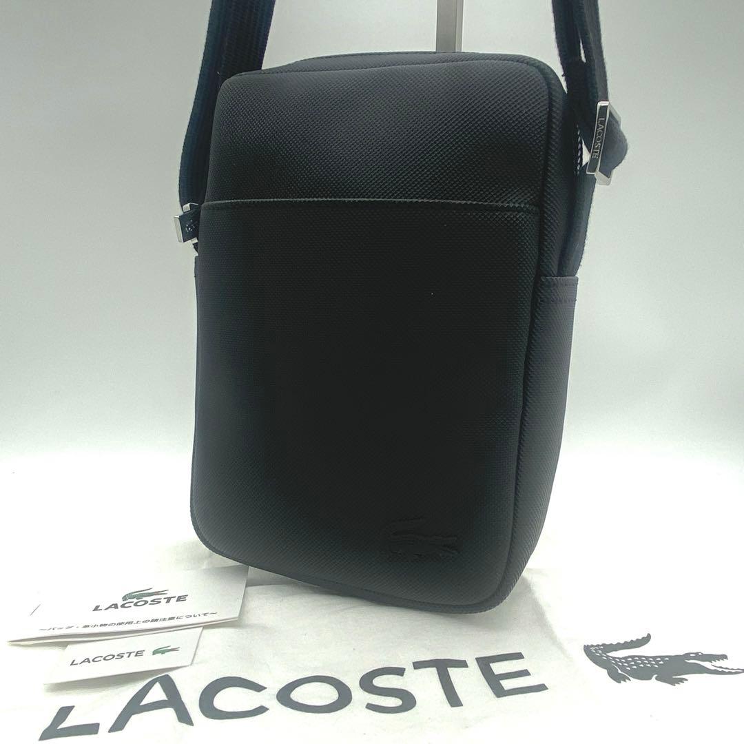 【未使用級】 LACOSTE ラコステ ショルダーバッグ ブラック