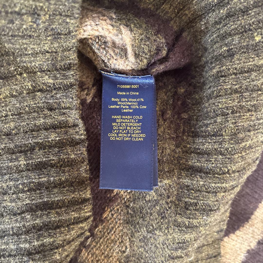 Polo Ralph Lauren ニット レザー エルボーパッチ迷彩 カモフラ