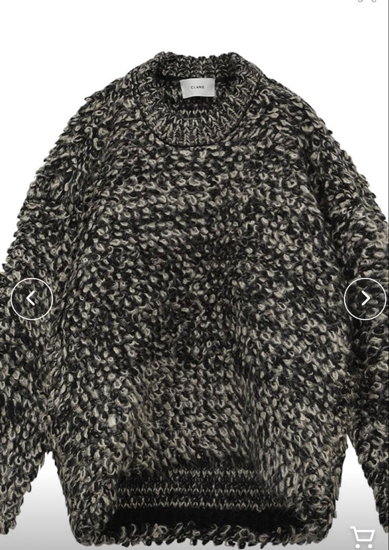 トップス CLANE MIX LOOP MOHAIR KNIT TOPS 2023FW