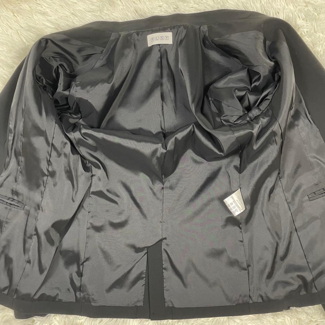 美品 ✨　L サイズ　PLST プラステ スーツ ノーカラー パンツ ブラック