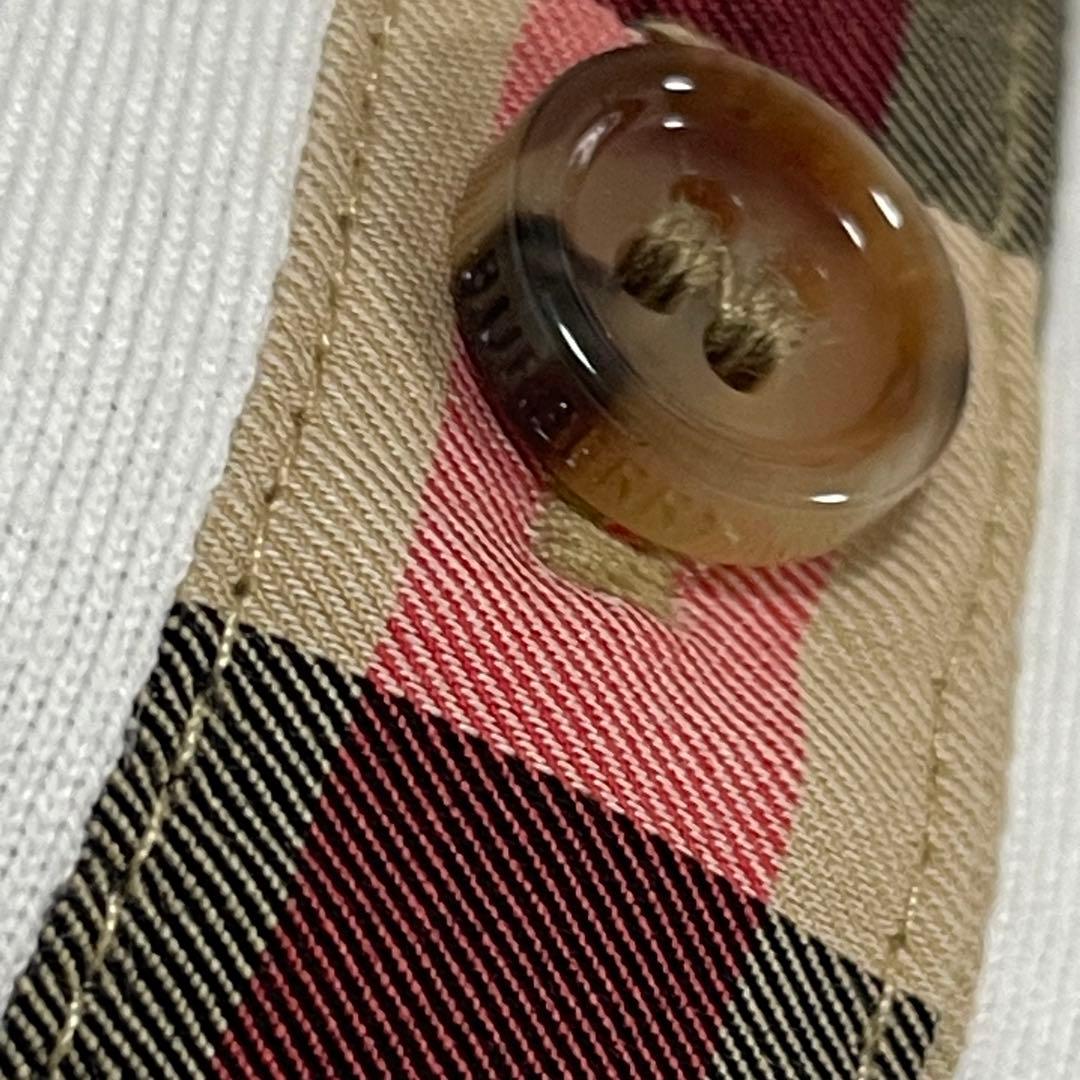 未使用　バーバリー　襟付き　ドッキングワンピース　チェックスカート　半袖　18m