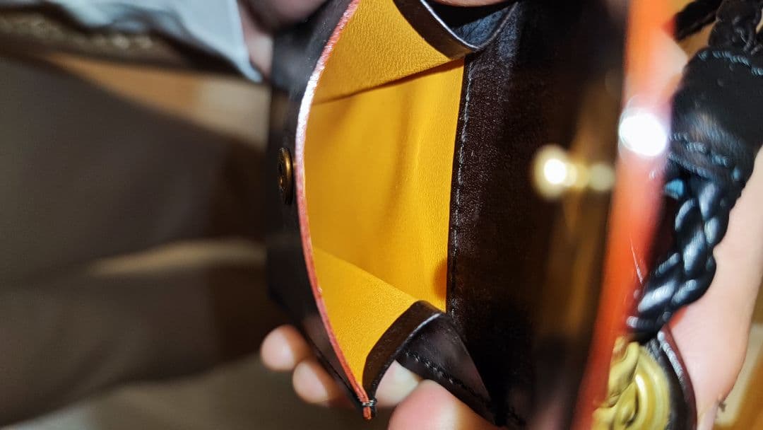 GANZO ネックウォレット ブラウン 牛革/ブライドルレザー