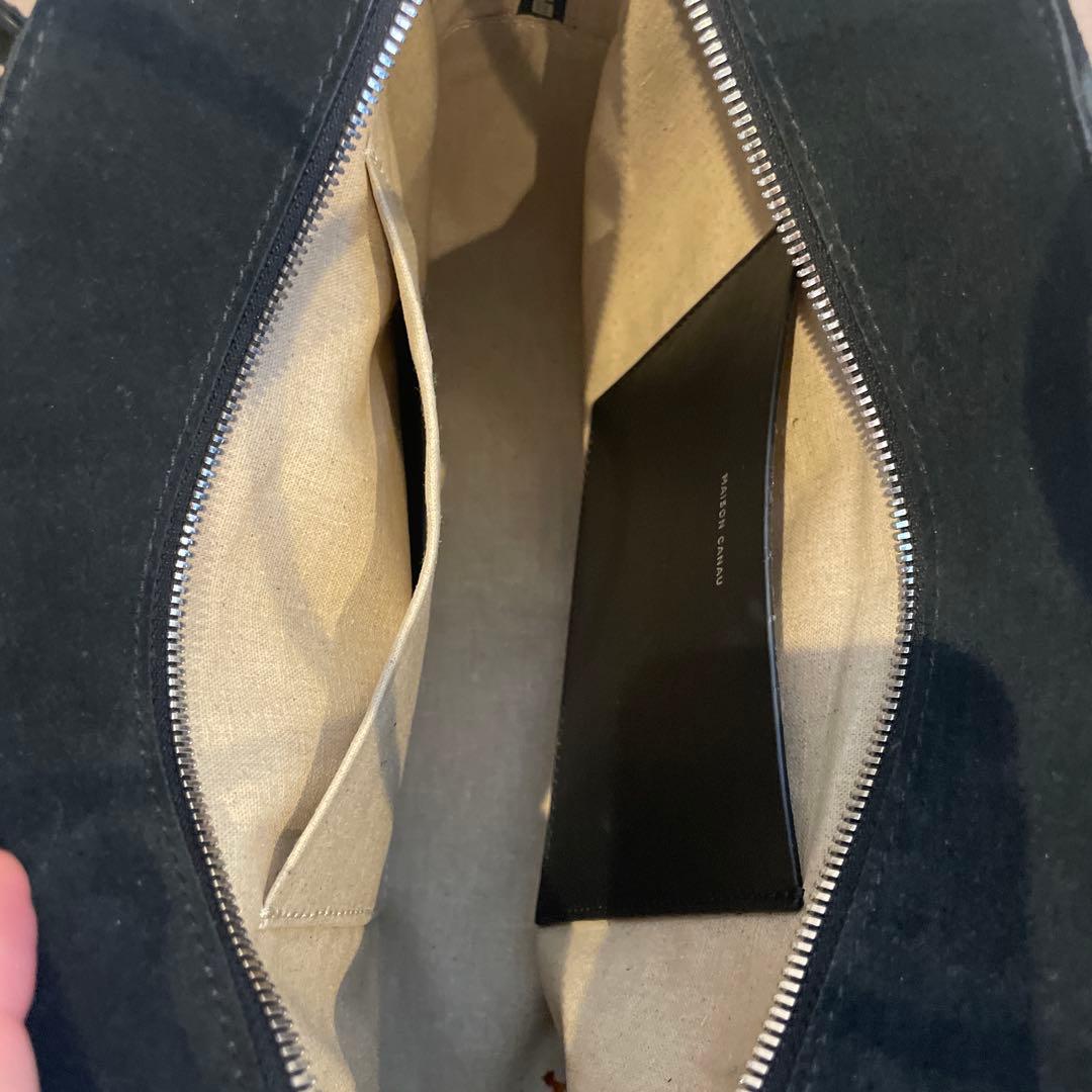 boutique 310 メゾンカナウ　ボックスボストン　スエード　L