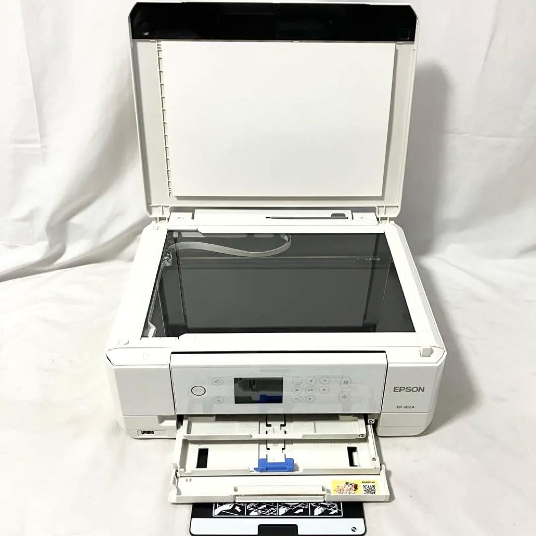 エプソン カラリオ プリンター インクジェット複合機 EP-812A ホワイト