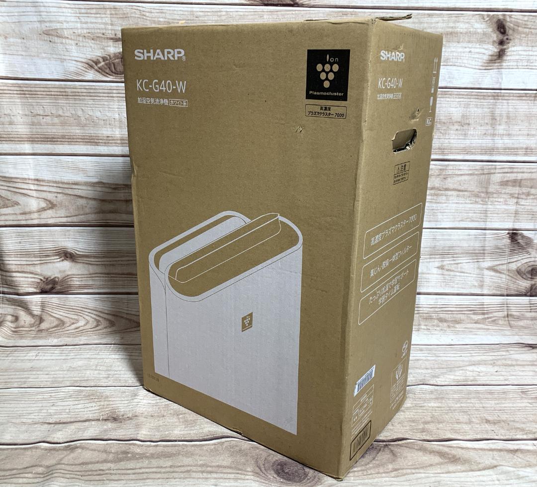 シャープ 未使用品 18畳 プラズマクラスター加湿空気清浄機 KC-G40-W