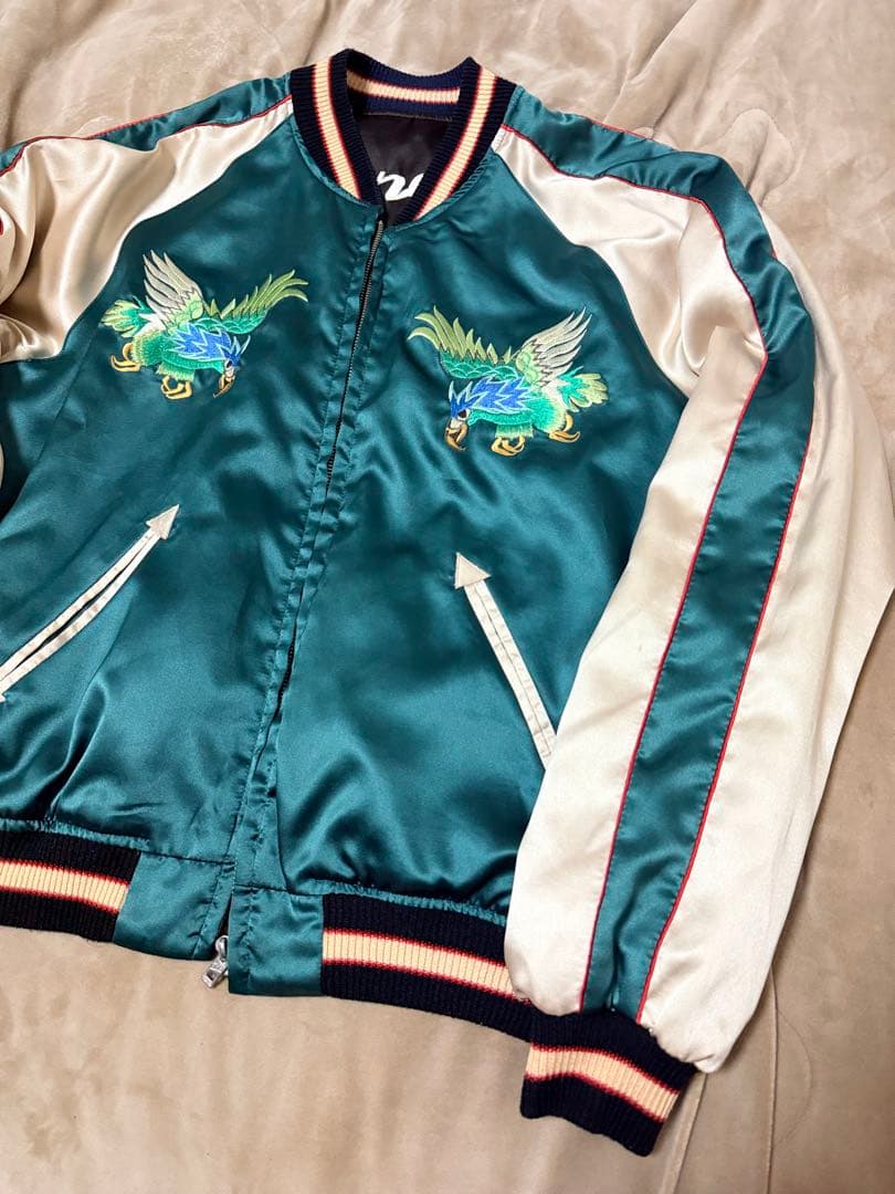 ２面用 テーラー東洋 虎鷲龍 日本限定 スカジャン vintage サテン