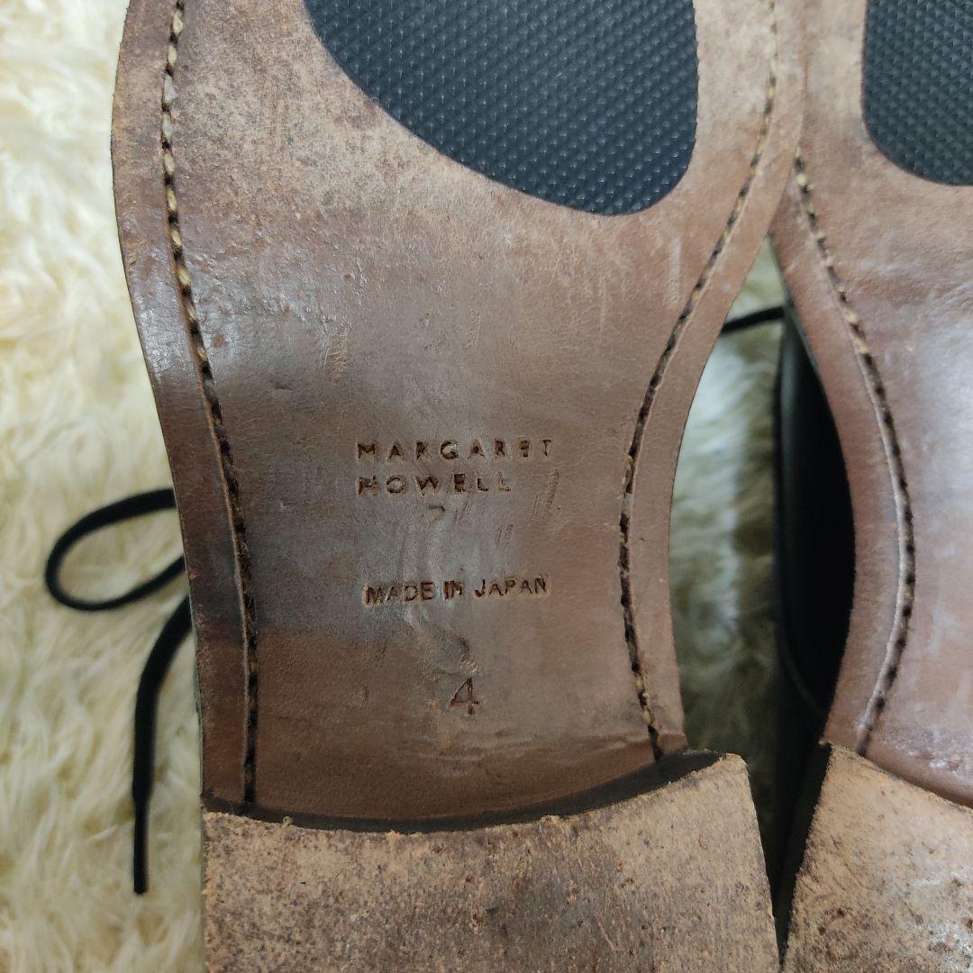 美品 マーガレットハウエル　レースアップシューズ 本革 22.5 ブラック