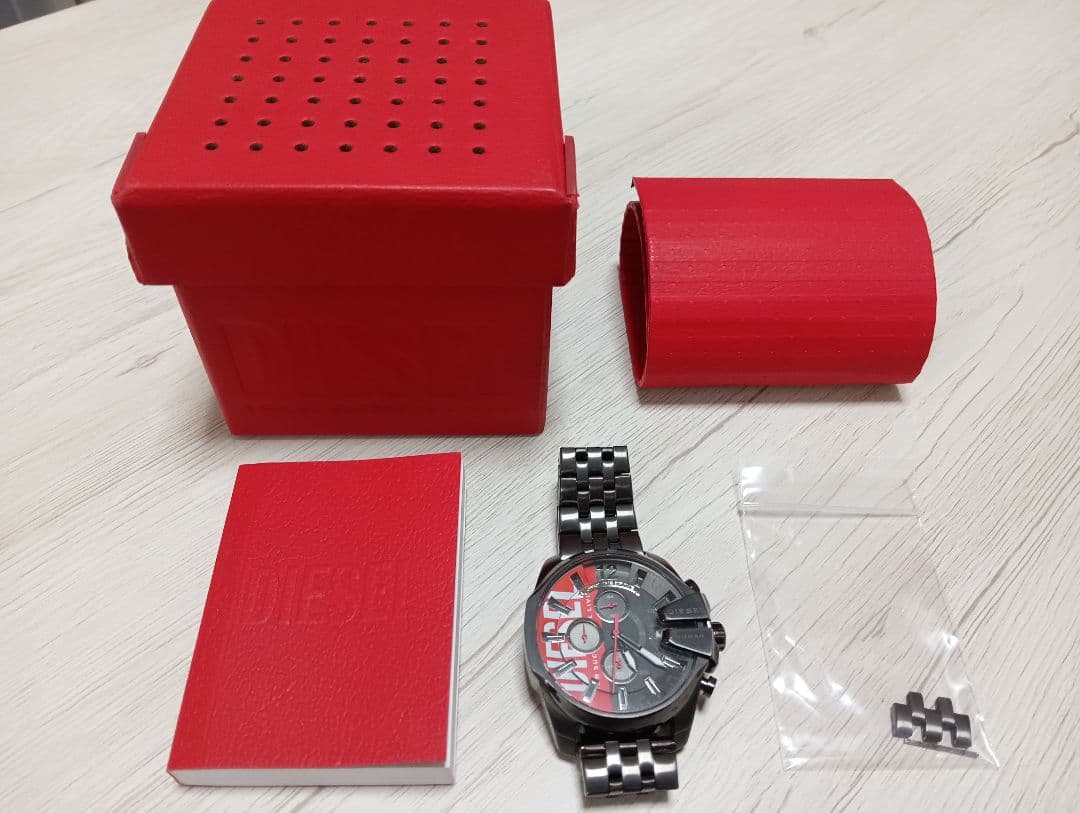 【値下げ】DIESEL DZ-4600 美品 クロノグラフ 腕時計 ブラック