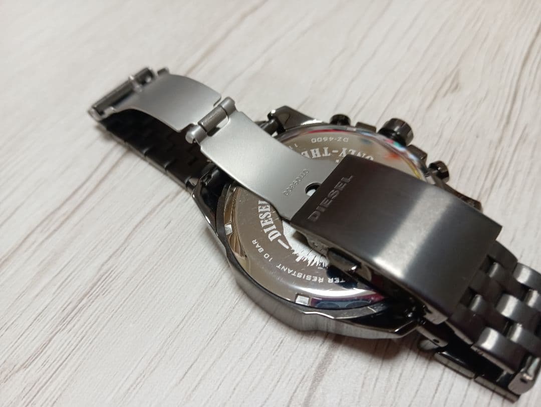 【値下げ】DIESEL DZ-4600 美品 クロノグラフ 腕時計 ブラック