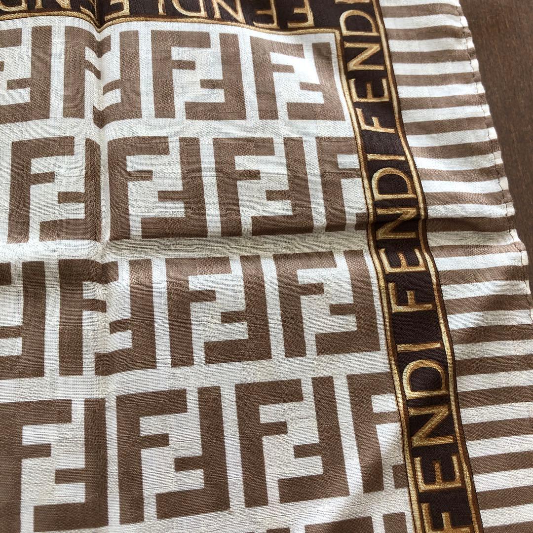 未使用　FENDI ハンカチ2枚セット　ズッカ　総柄　フェンディ