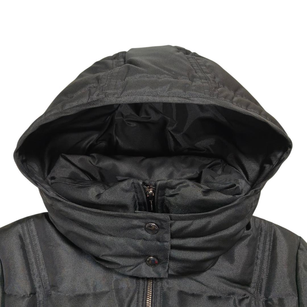 極美品 バーバリーロンドン ダウンジャケット 38 ノバチェック 黒 フォックス