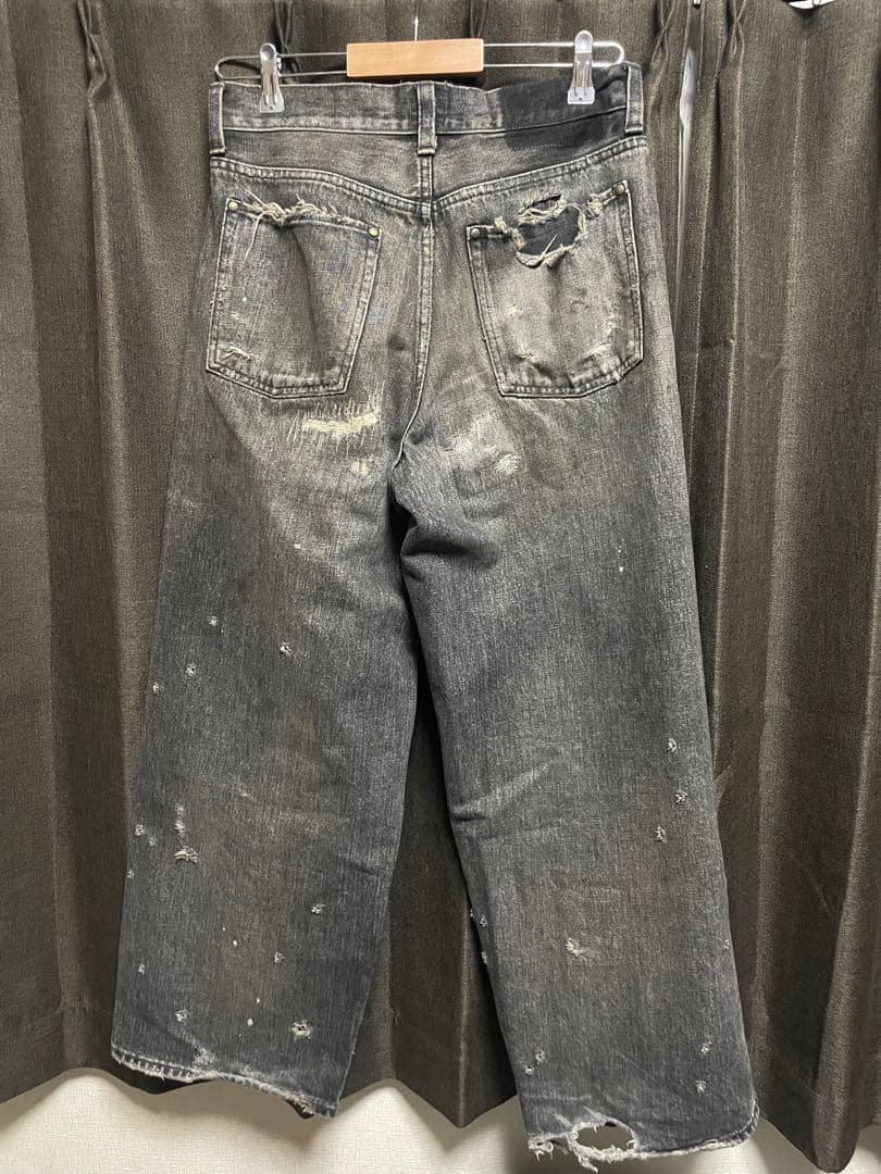 進藤大輝TSY RIPPED WIDE STRAIGHT BLACK