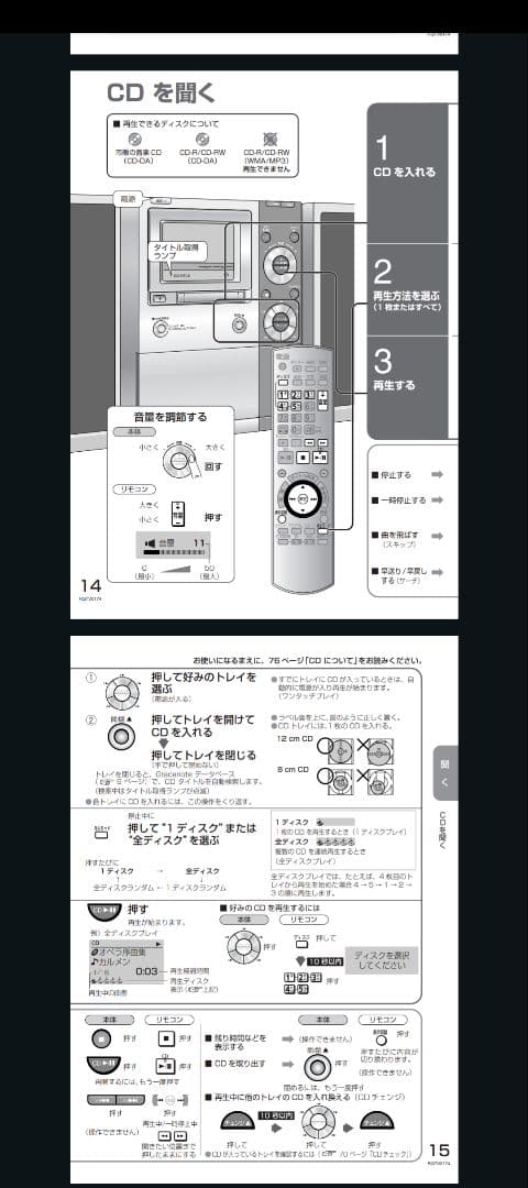 Panasonic SA-PM770SD ミニコンポ リモコン