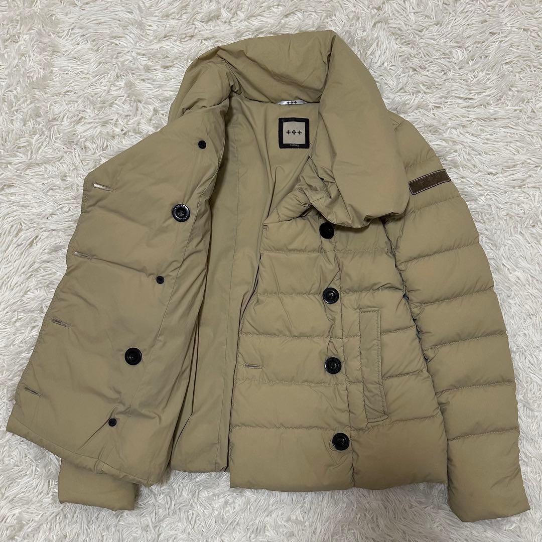 値下げ レア タトラス ダウンジャケット 肩ロゴ ダウンコート ミドル Aライン