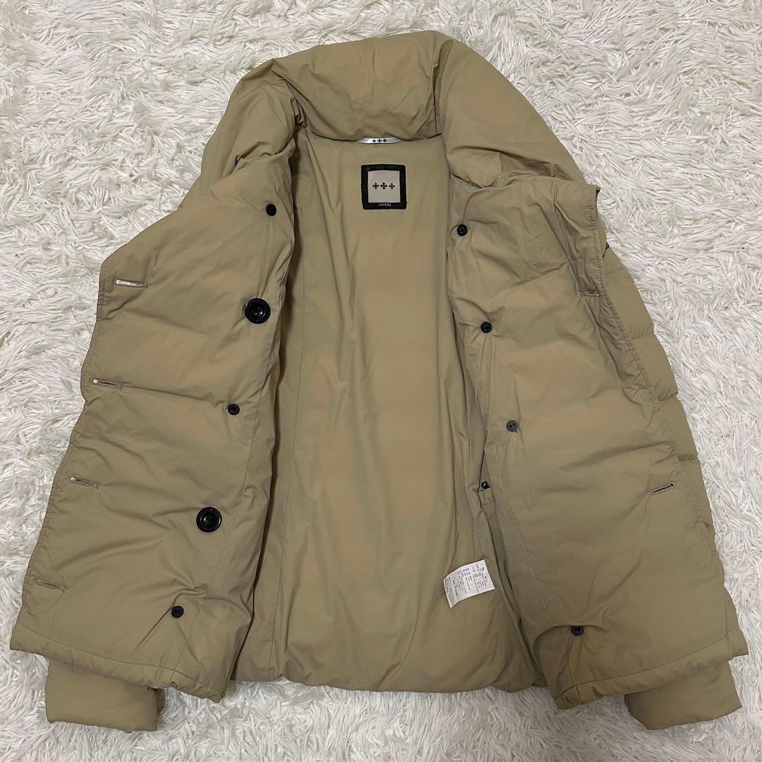 値下げ レア タトラス ダウンジャケット 肩ロゴ ダウンコート ミドル Aライン