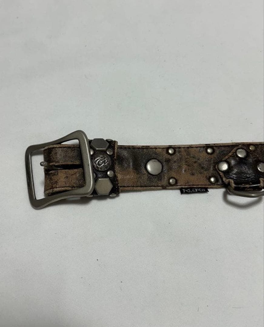 小物 Kmrii l plate leather belt archive