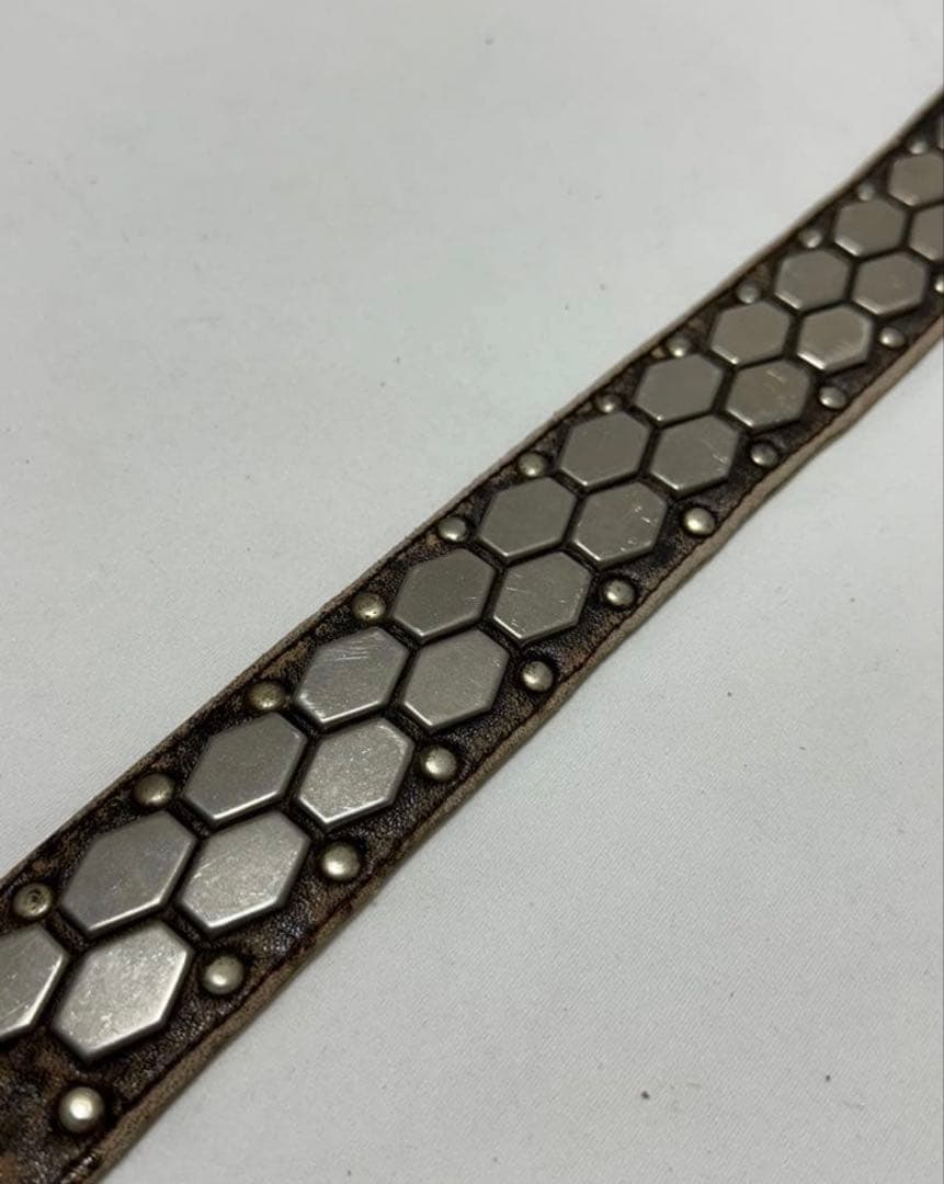 小物 Kmrii l plate leather belt archive