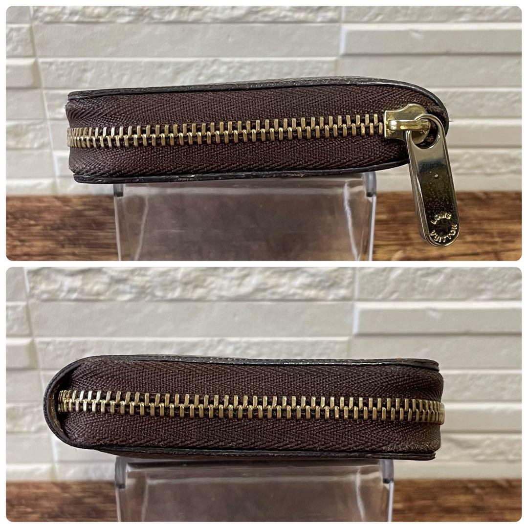良品 ルイヴィトン モノグラム ケース ジッピーウォレット ブラウン