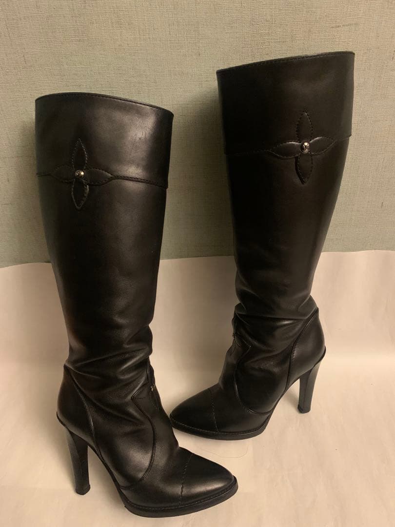 JmikiLOUIS VUITTON ルイヴィトン　ロングブーツブラック