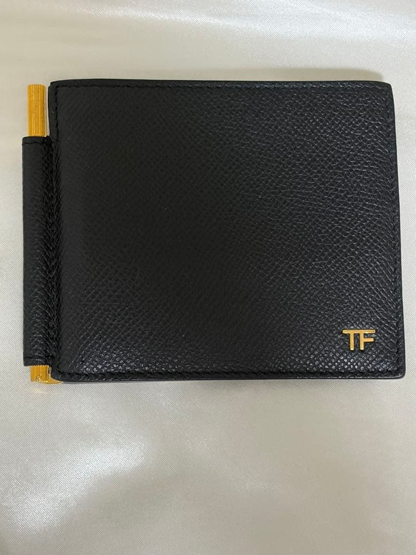 【美品】TOM FORD レザー マネークリップ ブラック